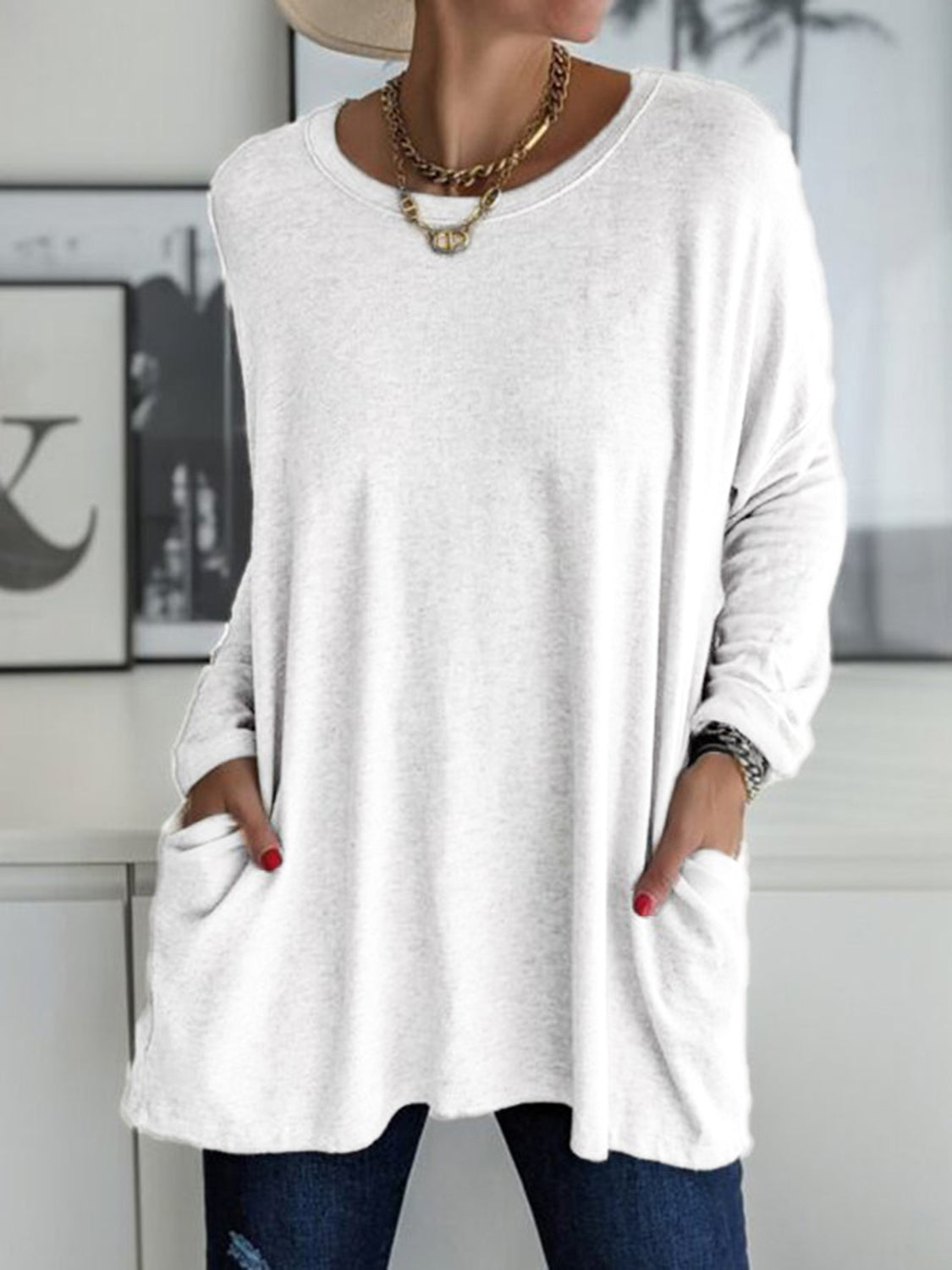 Full Size Round Neck Long Sleeve T-Shirt